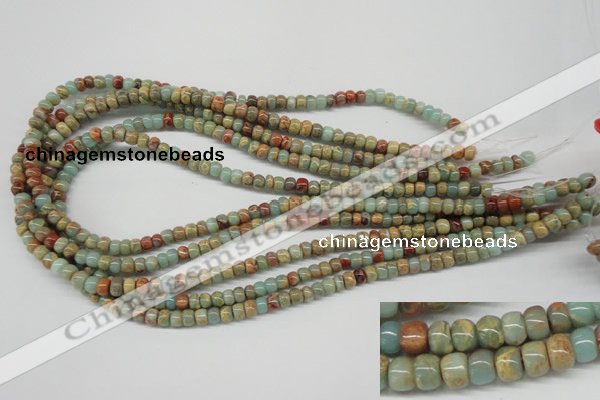 CNS71 15.5 inches 4*6mm rondelle natural serpentine jasper beads