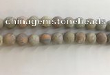 CNS710 15.5 inches 12mm round matte serpentine jasper beads