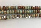 CNS715 15.5 inches 6*10mm rondelle serpentine jasper beads wholesale