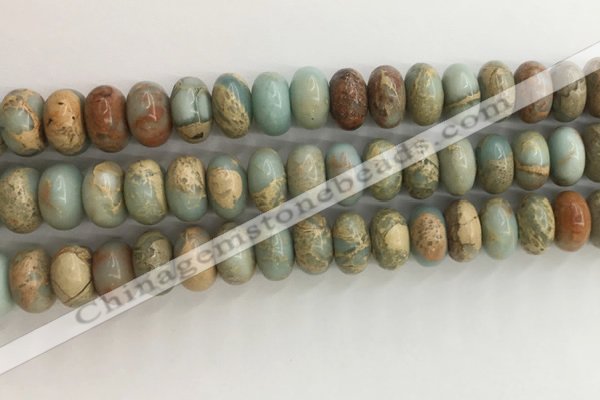 CNS716 15.5 inches 7*12mm rondelle serpentine jasper beads wholesale