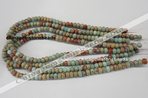 CNS72 15.5 inches 5*8mm rondelle natural serpentine jasper beads