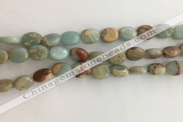 CNS723 15.5 inches 8*10mm oval serpentine jasper beads wholesale