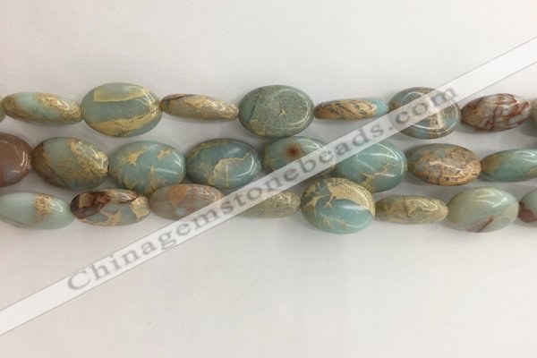 CNS725 15.5 inches 12*16mm oval serpentine jasper beads wholesale