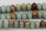 CNS73 15.5 inches 6*10mm rondelle natural serpentine jasper beads