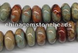 CNS75 15.5 inches 7*14mm rondelle natural serpentine jasper beads