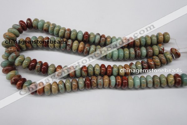 CNS75 15.5 inches 7*14mm rondelle natural serpentine jasper beads