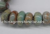 CNS78 5*10mm - 14*20mm rondelle natural serpentine jasper beads