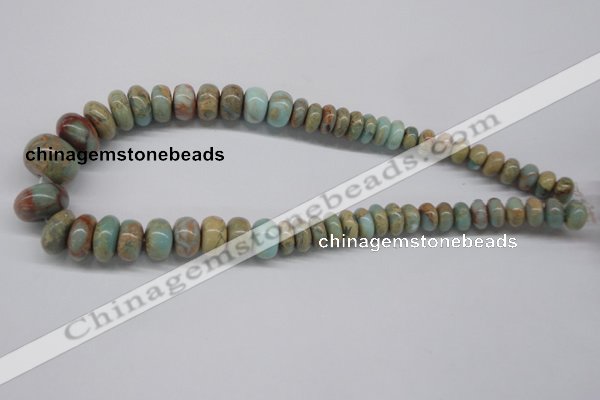 CNS78 5*10mm - 14*20mm rondelle natural serpentine jasper beads