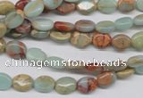 CNS89 15.5 inches 6*8mm oval natural serpentine jasper beads
