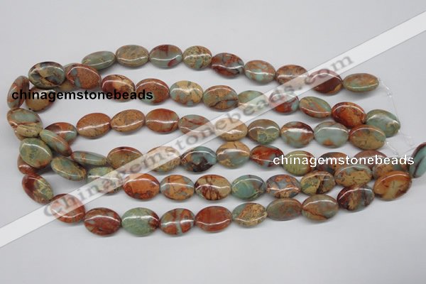 CNS92 15.5 inches 13*18mm oval natural serpentine jasper beads