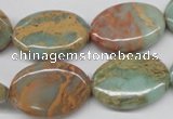 CNS94 15.5 inches 18*25mm oval natural serpentine jasper beads