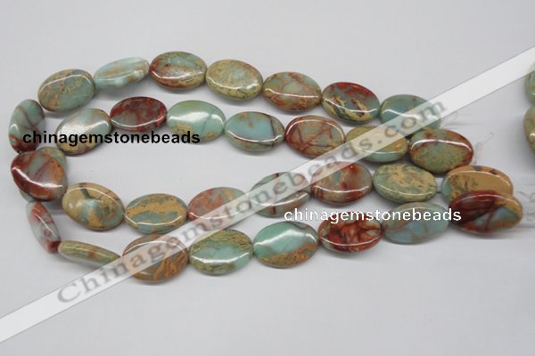 CNS94 15.5 inches 18*25mm oval natural serpentine jasper beads