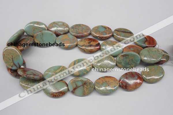 CNS96 15.5 inches 22*30mm oval natural serpentine jasper beads
