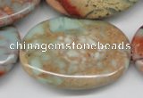 CNS97 15.5 inches 30*40mm oval natural serpentine jasper beads