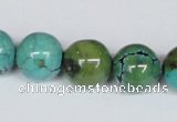 CNT06 16 inches 14mm round natural turquoise beads wholesale