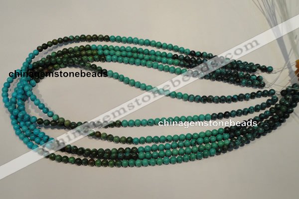 CNT101 15.5 inches 4mm round natural turquoise beads wholesale