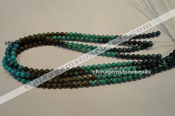 CNT102 15.5 inches 5.5mm - 6mm round natural turquoise beads wholesale