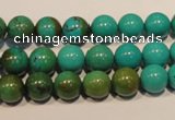 CNT105 15.5 inches 9mm round natural turquoise beads wholesale