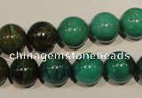 CNT107 15.5 inches 12mm round natural turquoise beads wholesale