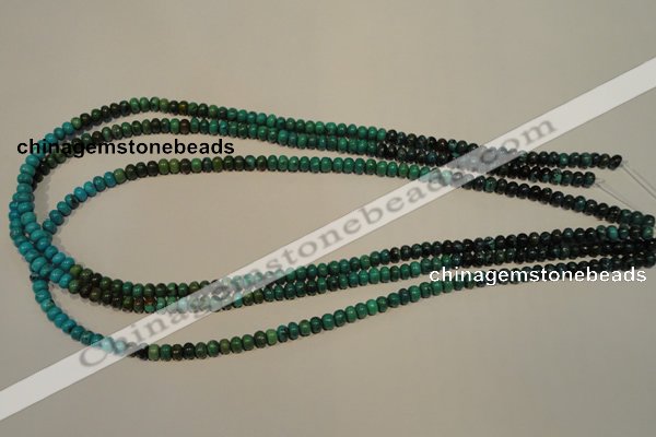 CNT110 15.5 inches 3*5mm rondelle natural turquoise beads wholesale