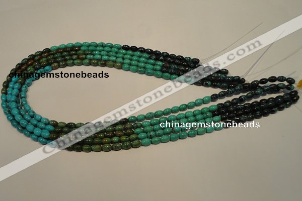 CNT116 15.5 inches 4*6mm rice natural turquoise beads wholesale