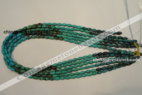 CNT117 15.5 inches 4*8mm rice natural turquoise beads wholesale