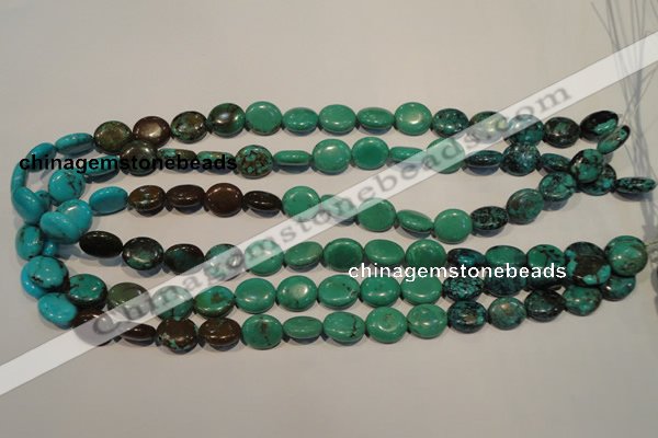 CNT120 15.5 inches 10*12mm oval natural turquoise beads wholesale