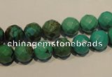 CNT131 15.5 inches 8mm faceted round natural turquoise beads