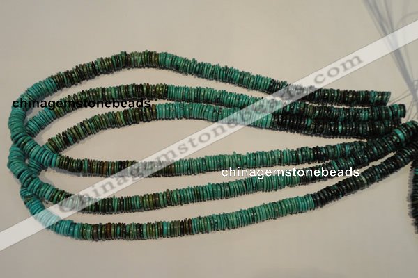 CNT138 15.5 inches 1.5*7.5mm disk natural turquoise beads