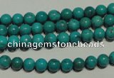 CNT146 15.5 inches 6mm round natural turquoise beads wholesale