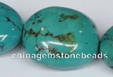 CNT16 16 inches 26-35mm nugget natural turquoise beads wholesale