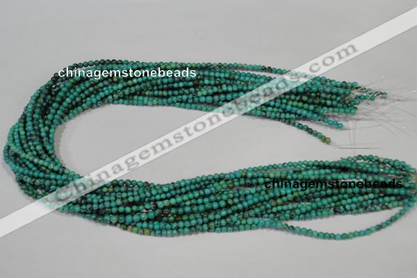 CNT203 15.5 inches 3mm round natural turquoise beads wholesale