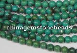 CNT204 15.5 inches 4.5mm round natural turquoise beads wholesale