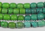 CNT210 15.5 inches 7*5mm – 7*9mm drum natural turquoise beads wholesale