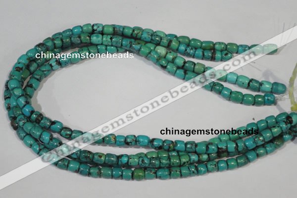 CNT212 15.5 inches 7*4mm – 7*6mm drum natural turquoise beads wholesale