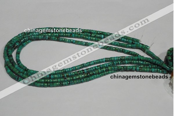 CNT219 15.5 inches 3*4mm – 4*5mm heishi natural turquoise beads