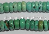 CNT223 15.5 inches 5*11mm rondelle natural turquoise beads wholesale