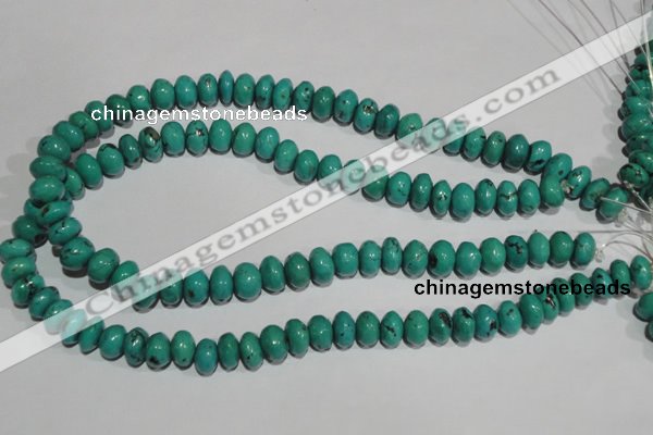 CNT225 15.5 inches 8*12mm rondelle natural turquoise beads wholesale