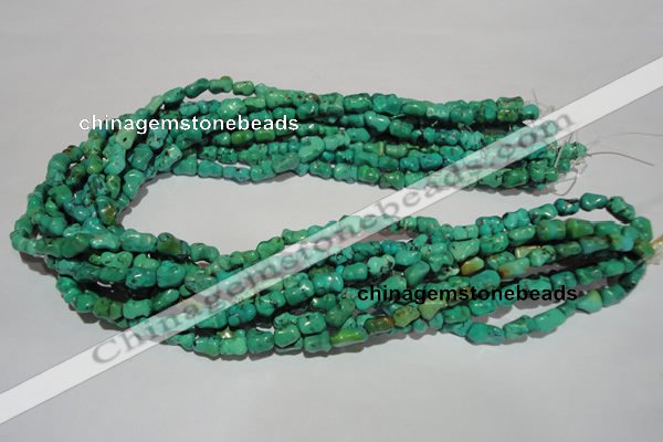 CNT234 15.5 inches 6*9mm bone natural turquoise beads wholesale