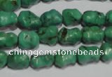 CNT235 15.5 inches 8*10mm bone natural turquoise beads wholesale