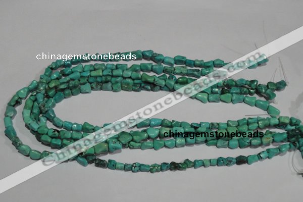 CNT236 15.5 inches 7*9mm bone natural turquoise beads wholesale