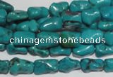 CNT237 15.5 inches 7*10mm bone natural turquoise beads wholesale