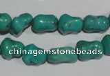 CNT238 15.5 inches 9*12mm bone natural turquoise beads wholesale