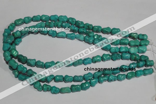 CNT238 15.5 inches 9*12mm bone natural turquoise beads wholesale