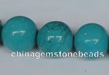 CNT25 16 inches 20mm round natural turquoise beads wholesale