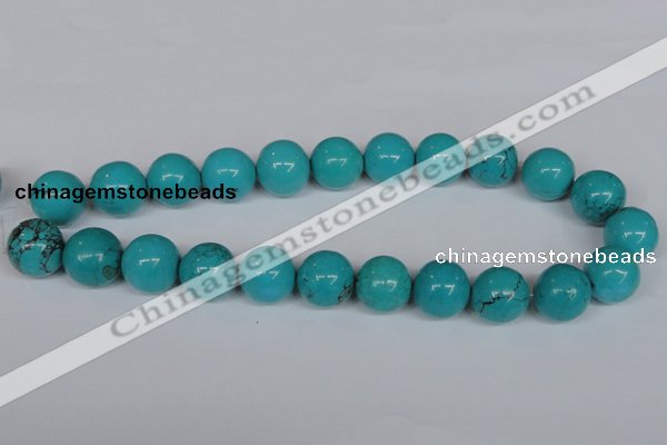 CNT25 16 inches 20mm round natural turquoise beads wholesale