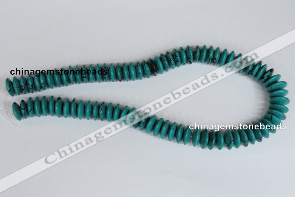 CNT27 16 inches 6*15mm rondelle natural turquoise beads wholesale