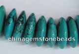 CNT29 16 inches 8*25mm rondelle natural turquoise beads wholesale