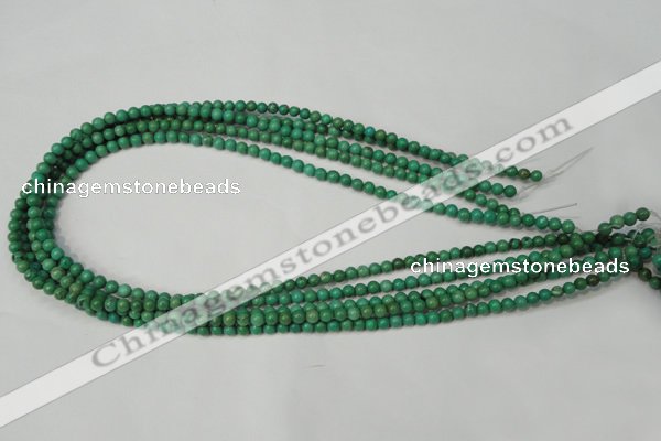 CNT350 15.5 inches 4mm round turquoise beads wholesale