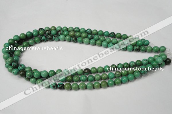 CNT352 15.5 inches 8mm round turquoise beads wholesale